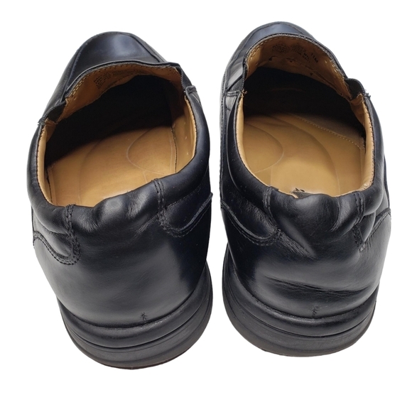 Bass & Co. | Ulysses Black Genuine Leather Square Toe Classic Slip On Loafers 11 - Picture 3 of 12